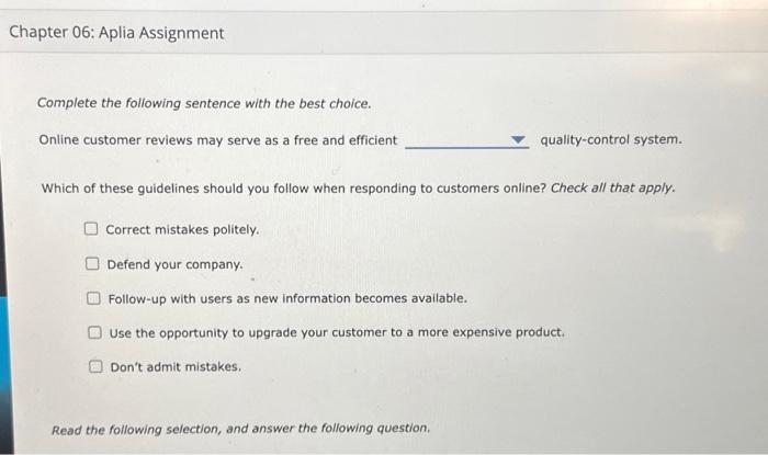 reply letter: True False Which technique should you use to promote your