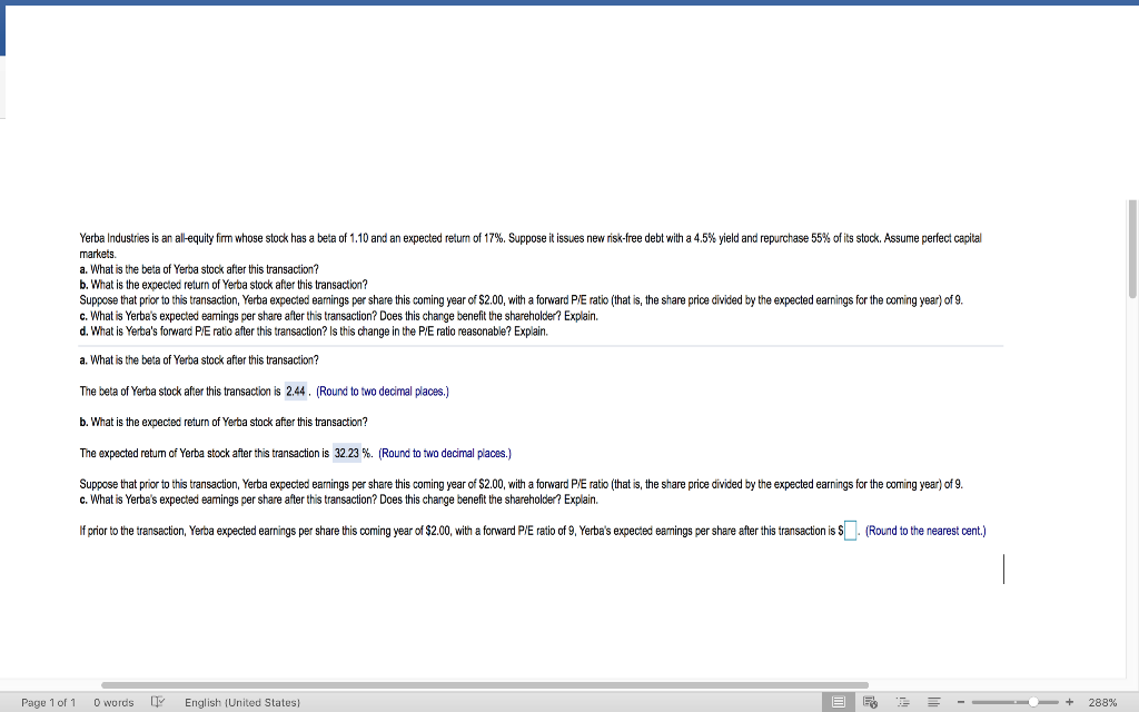 Please write the steps for c and d thank you Yerba Industries