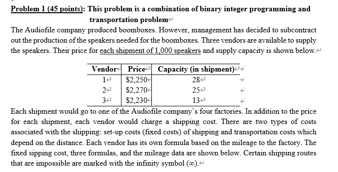 Problem 1 (45 points): This problem is a combination of binary