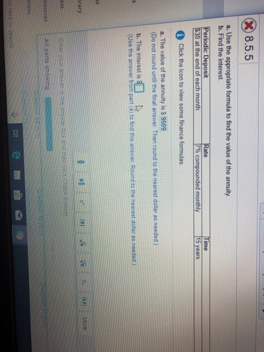  8.5.5 a. Use the appropriate formula to find the value of