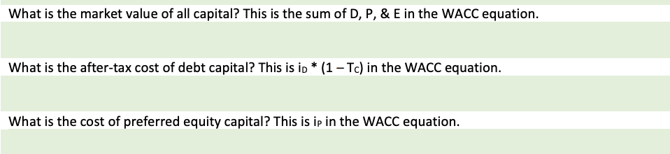 the following capital structure, and a 35% Effective Tax Rate. Suppose that