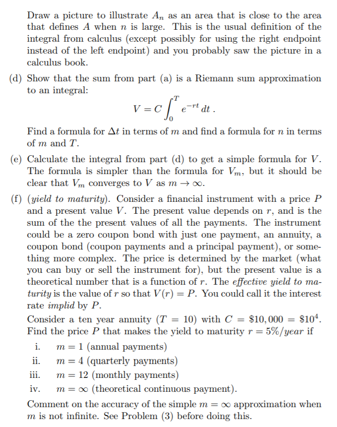year with m payments per year for T years. Then each payment