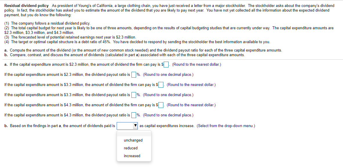 PLEASE refer to data table and requirements for your answer as