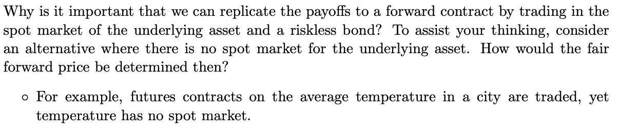 Why is it important that we can replicate the payoffs to