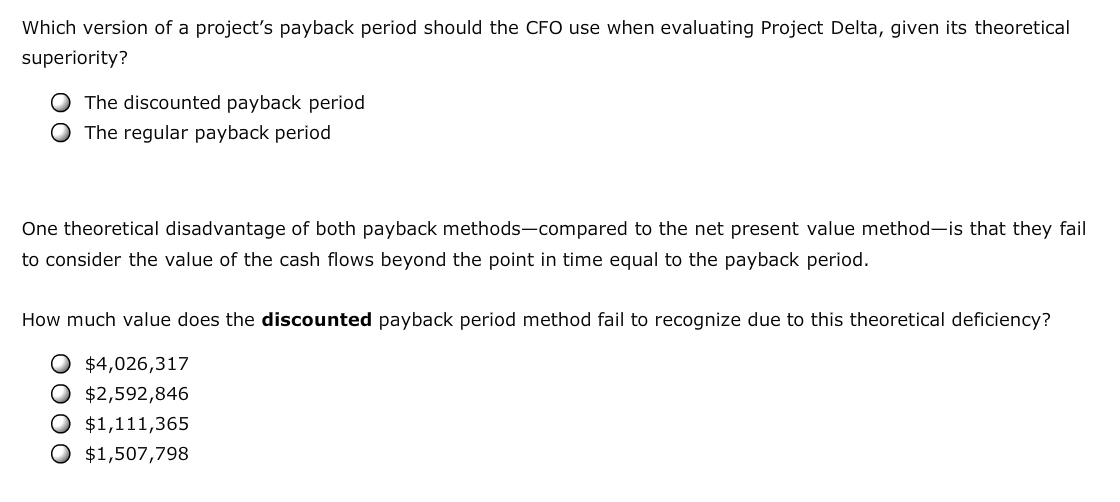 firms establish and identify a maximum acceptable payback period that helps in