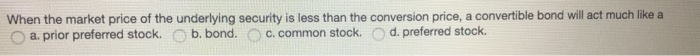 of the bond d. the current return on a discount bond portfolio