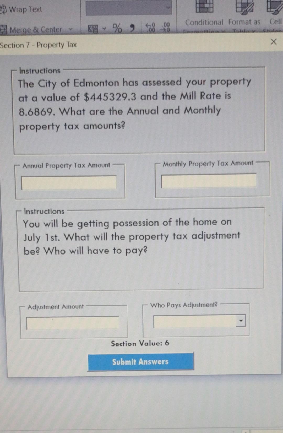 mortgage amount from previous section and a rate of 3.75%. You must