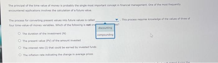  All other thirigs being equal, the numerical difference between a present