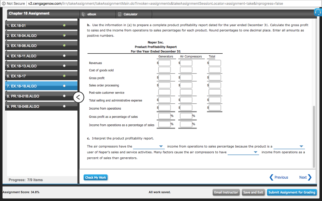 Selling and Administrative Expenses 2. EX.18-04.ALGO 3. EX.18-06.ALGO 4. EX.18-11 ALGO 5.