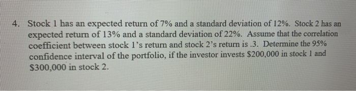 How to find the answers by using Excel Sheet? 4. Stock 1