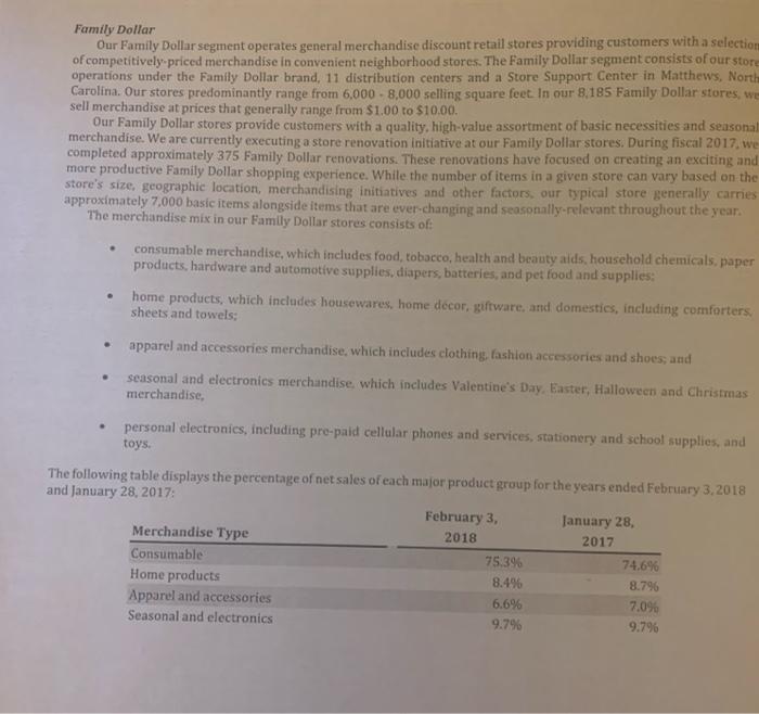 stores. At February 2, 2018 we operated 14,835 discount variety retail storesOur