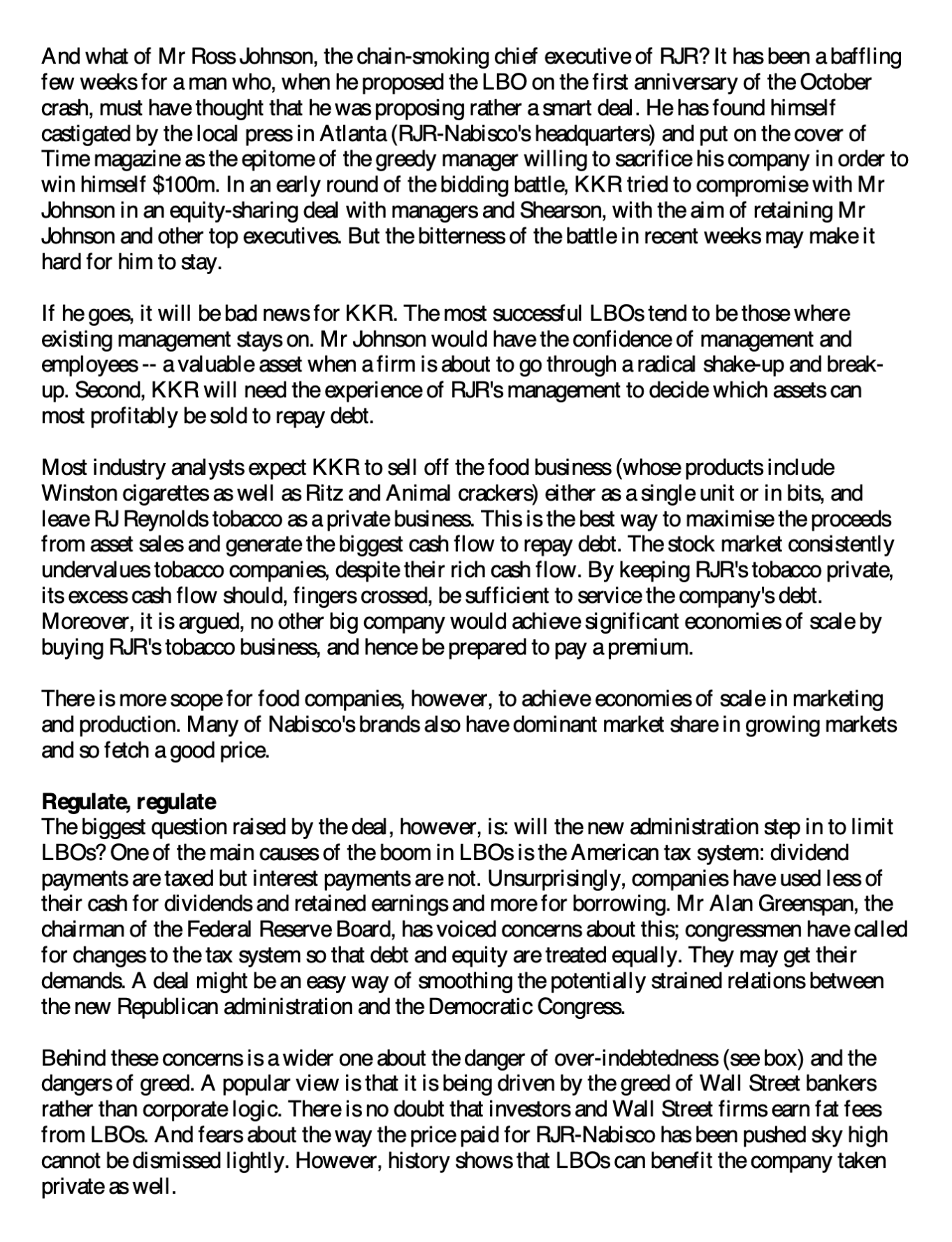 flows of $5 billion per year, with no growth expected in the