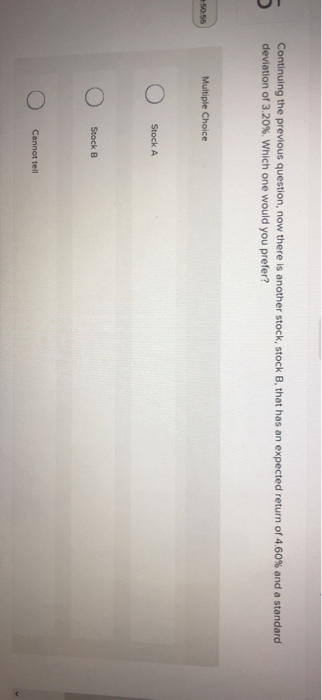 another stock, stock C, that has an expected return of 5 20%