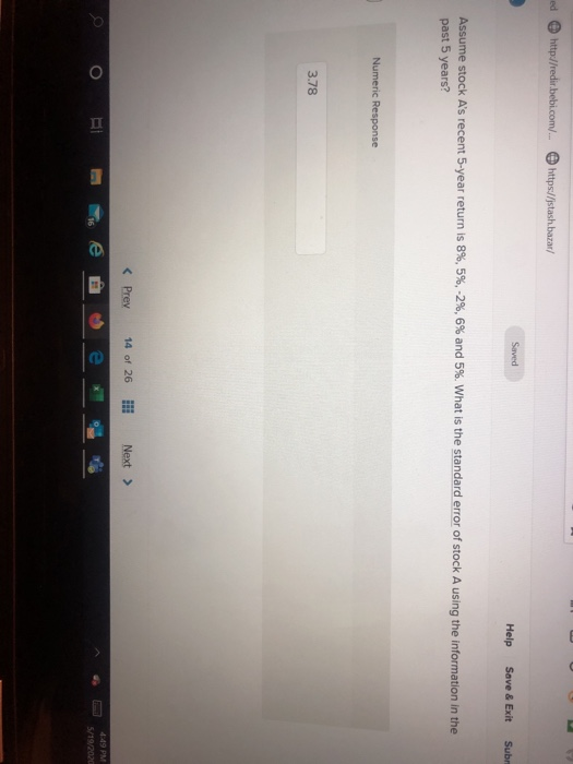 and a standard deviation of 475%. Among stock A and stock C,