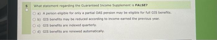  please answer fast, will upvote! 5 OOO What statement regarding the