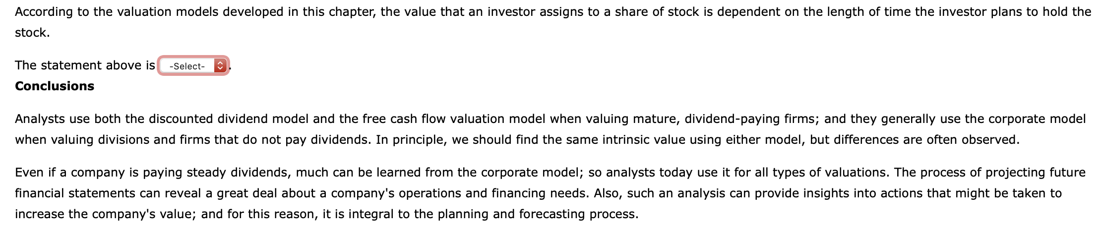 dividends are dependent on earnings, so a reliable dividend forecast is based