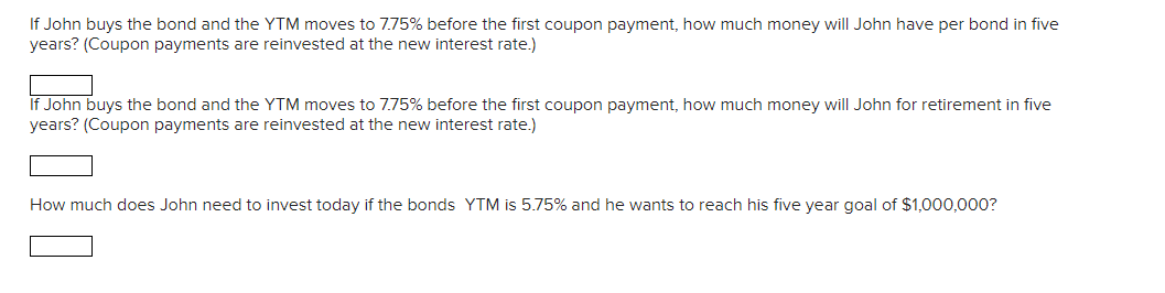 5-year annual coupon bond that has a YTM of 5.75% and sells