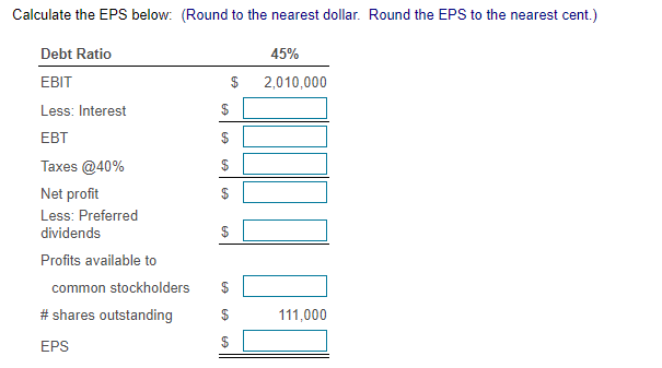 Excel as it is easier to read than handwriting. PLEASE round all