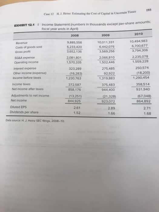 1. What were the yields on the two representative outstanding Heinz-debt issues