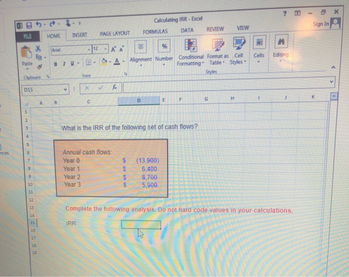  Post answer as an excel formula OB 5. . FILE HOME