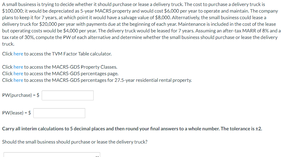 please solve it manually, not using excel. A small business is trying