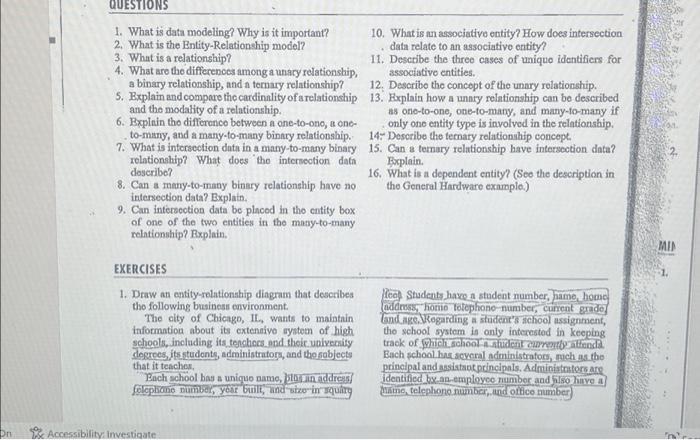  On QUESTIONS 1. What is data modeling? Why is it important?