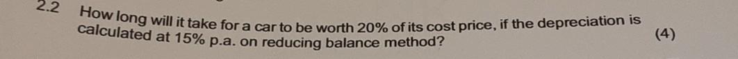 2.2 How long will it take for a car to be