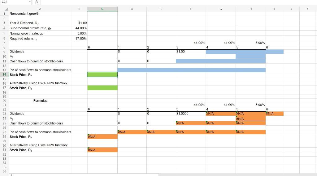 use in excel to show my work. Can someone help me fill