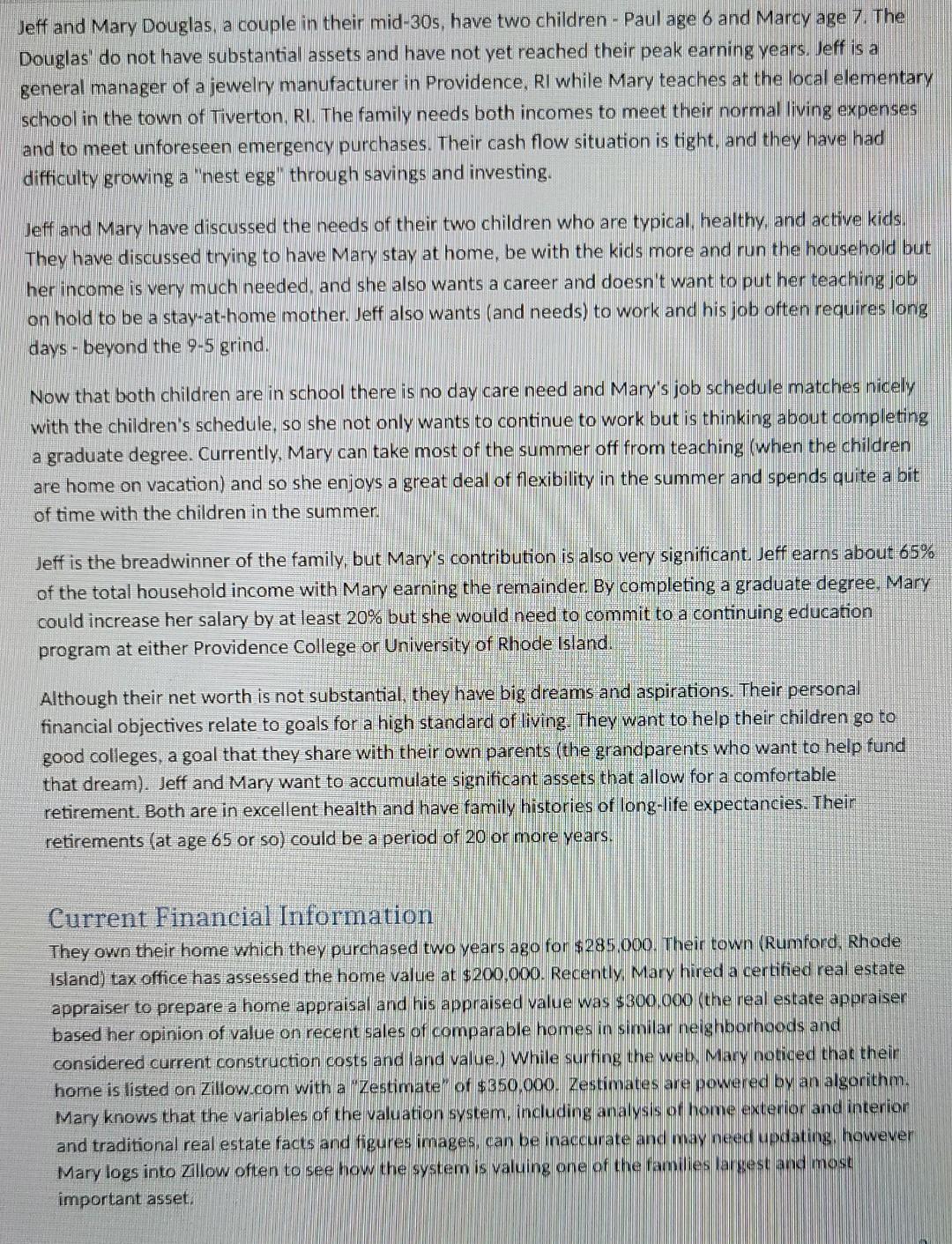  Complete the balance sheet for question one please. Jeff and Mary