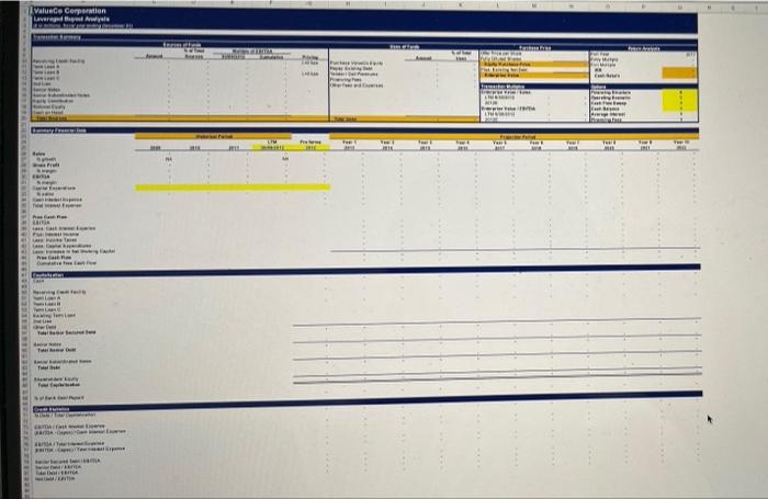 on a leveraged buyout of Value Co. Pinder Co believes that by