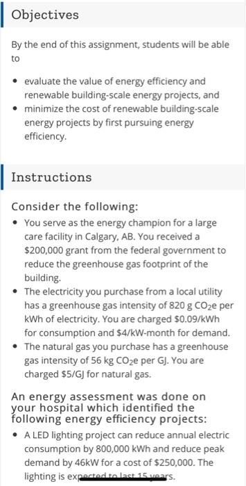  Objectives By the end of this assignment, students will be able