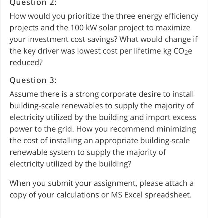 and minimize the cost of renewable building-scale energy projects by first pursuing