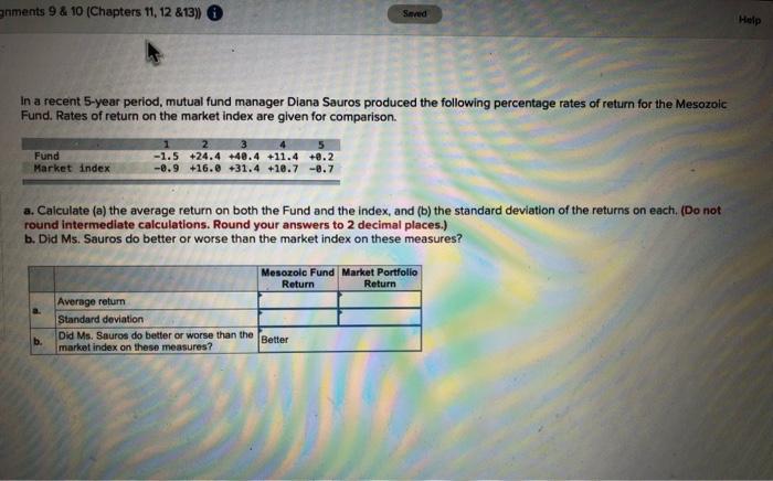  anments 9 & 10 (Chapters 11, 12 &13)) Sered Help In