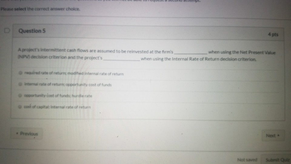  LUULELE Please select the correct answer choice. Question 5 4 pts