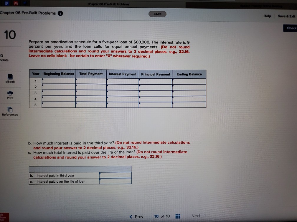  Chapter 06 Pre-Built Problems Chapter 06 Pre-Built Problems Seved Help Save