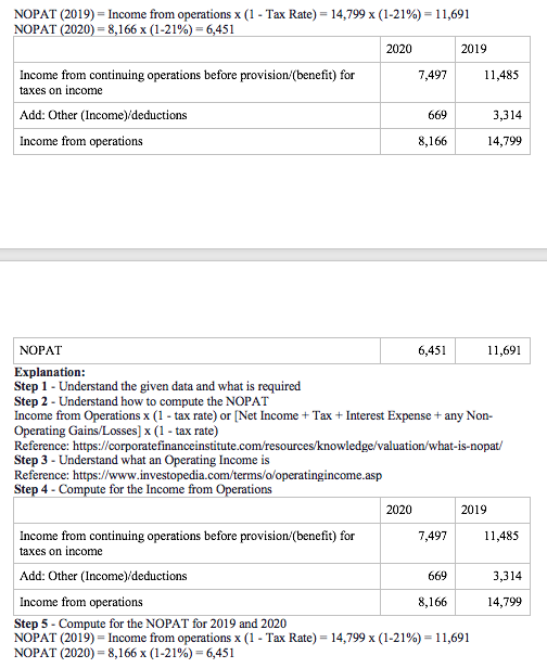companies' returns and answer questions such as the following: Which year is