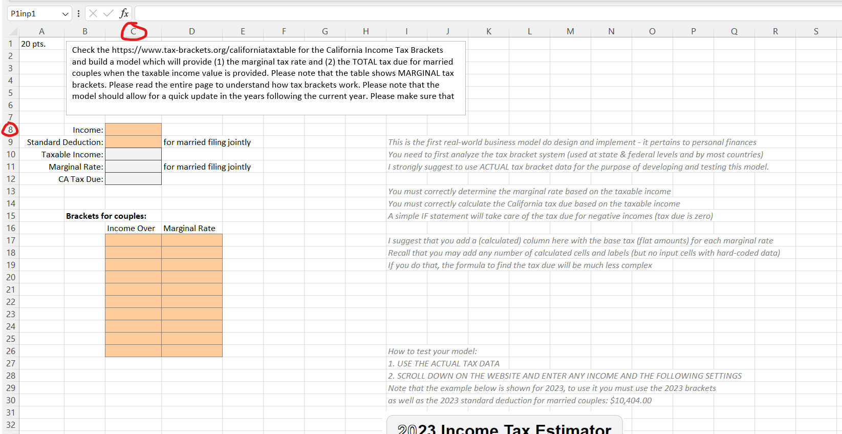 of the worksheets provided You may add calculation cells or check cells