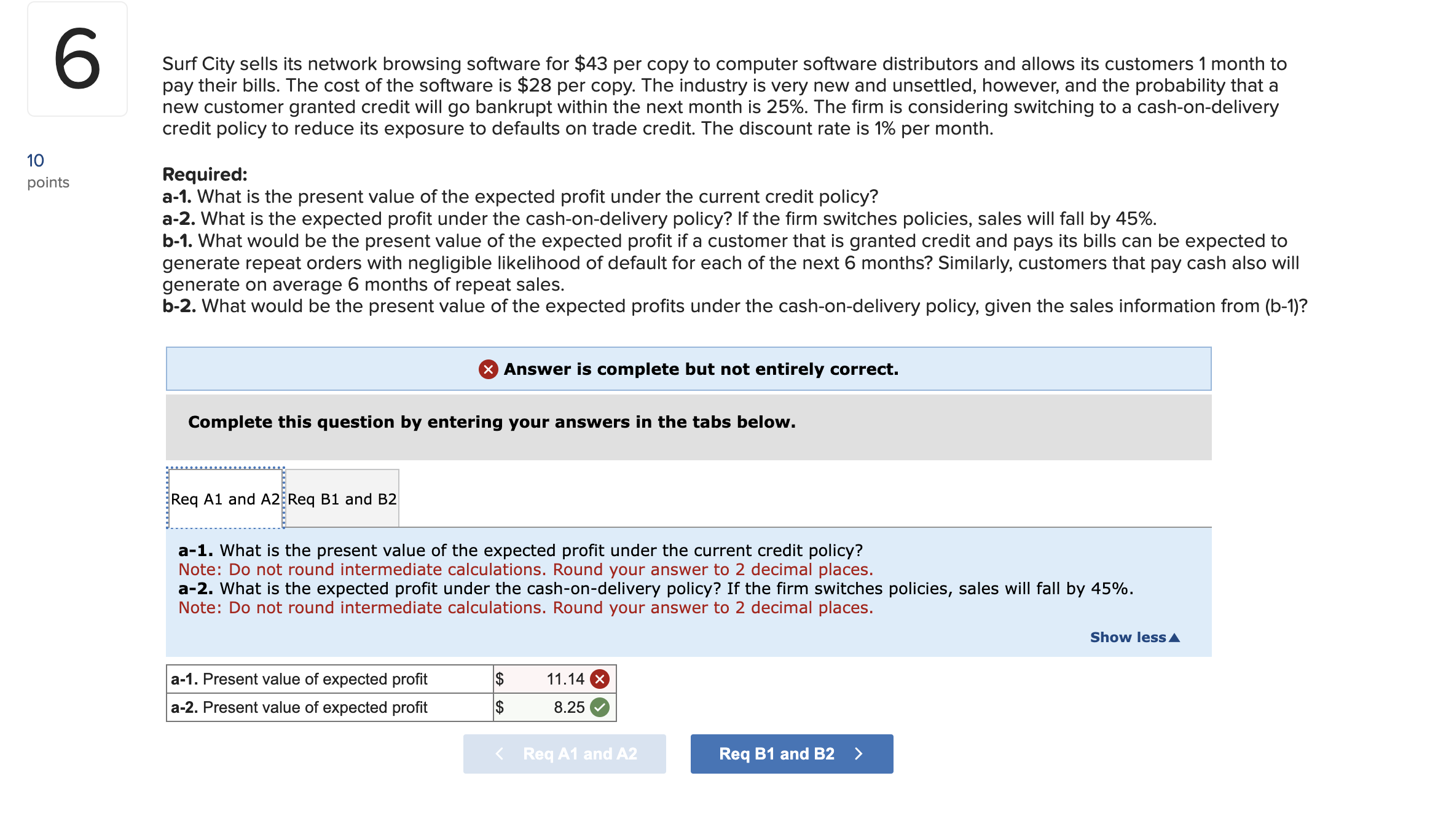  Surf City sells its network browsing software for $43 per copy