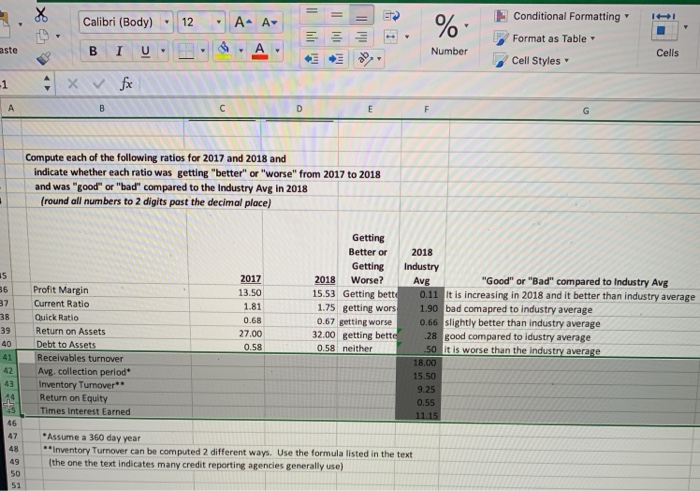 12 A A Calibri (Body) Num Paste Blu Use the following information