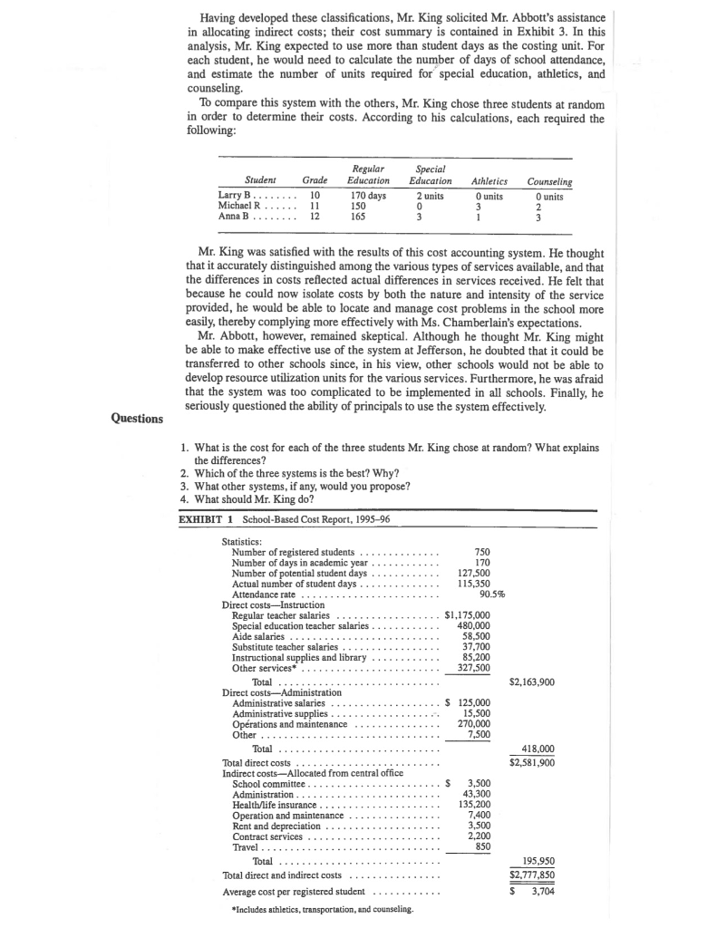 suggested that the SBCAS for Jef- ferson be based on grade distinctions.
