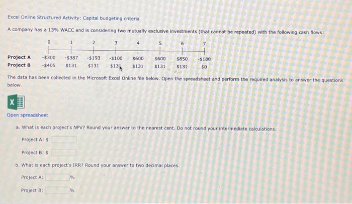 can you please help me how to solve it ? Excel Online