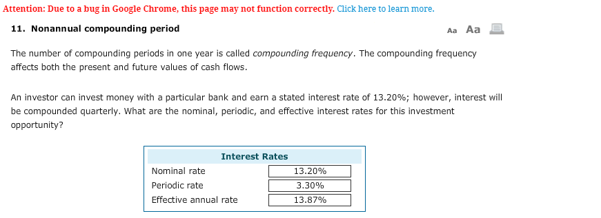  Attention: Due to a bug in Google Chrome, this page may