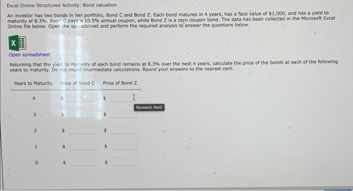  graph does not beed to be answered Excel Online Structured Activity:
