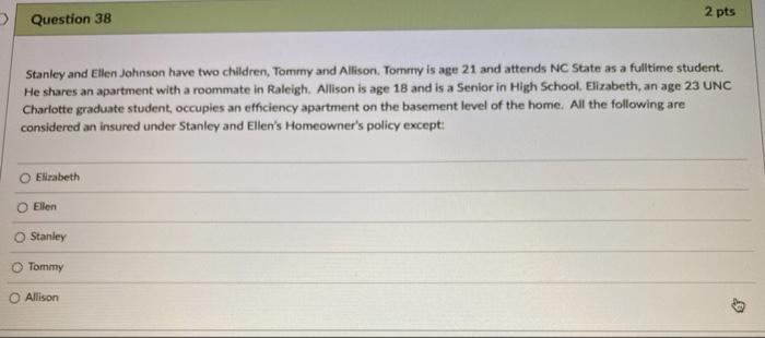 time some were not correct Question 37 Robert and Jill own a