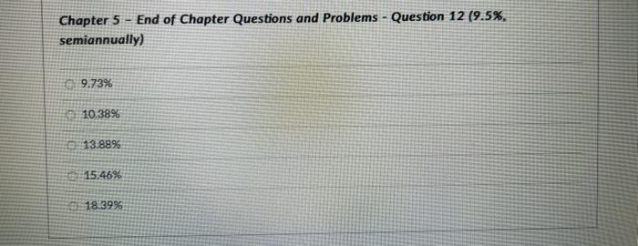  Chapter 5 - End of Chapter Questions and Problems - Question