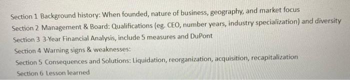 do for last three years . Section 1 Background history: When founded,