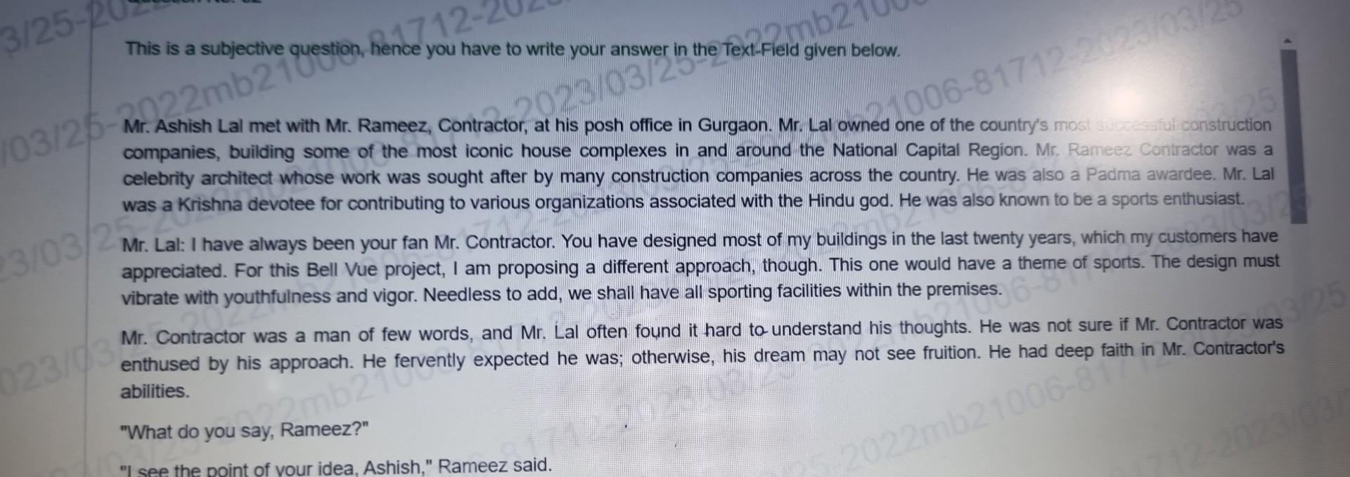 This is a subjective question, hence you have to write your