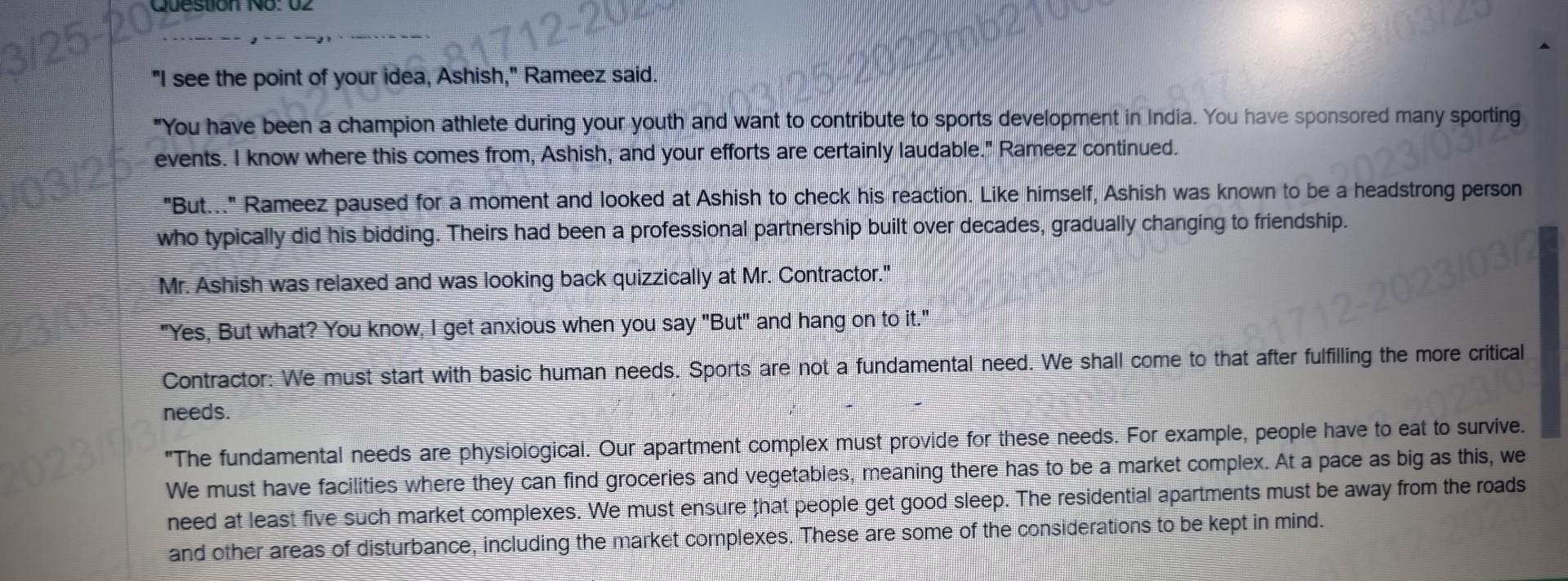 answer in the Text-Field given below. Mr. Ashish Lal met with Mr.