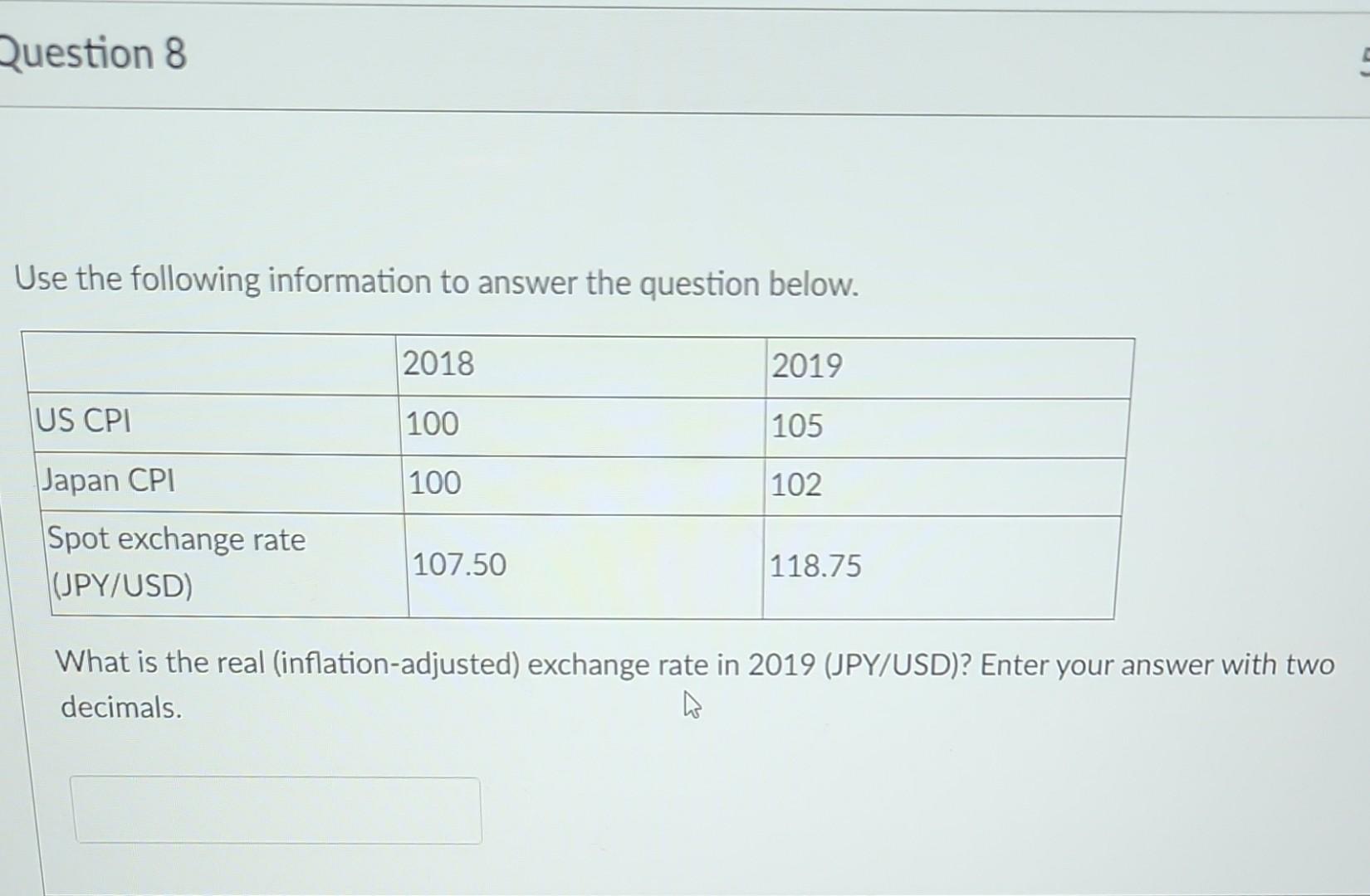  Use the following information to answer the question below. What is