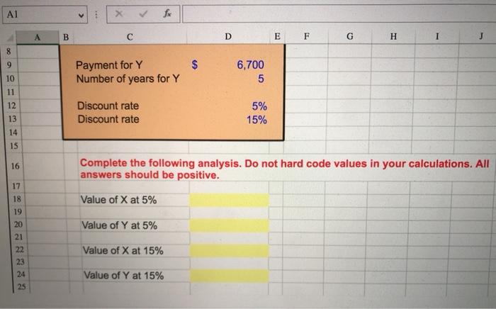 D F G H B 1 2 3 Investment X offers to